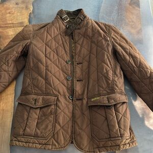 Barbour buckle collar coat